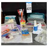 Crafting Lot - Cream Chargers Cartridges, labels, glue sticks, colored pencils, magic markers, ballons, glass cleaner, needles,