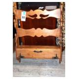 Wood Gun Rack - Holds 3 guns and drop down door for storage  36"x24"