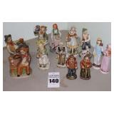 Variety of Decorative ceramic/porcelain figurines: several couples etc. 12 Total