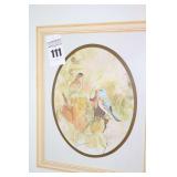 Framed and Matted Wall Art Water Color Print by Barbara Waldon 22.5"x18.5"