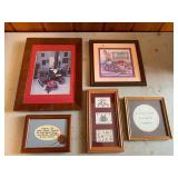 Lot of 5 Framed Art/Decor