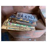 Various Vintage License Plates