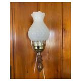 Vintage Wall Sconce w/Milk Glass Shade