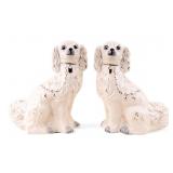 Staffordshire Spaniel Figurine Pair