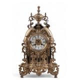 Ornate French Brass Mantle Clock