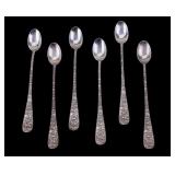 Stieff Sterling Rose Pattern Iced Tea Spoons