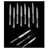 Towle Sterling Handled Rambler Rose Knives (11)