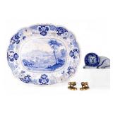 E.W. & S. Celtic China Platter, Ceramic Lion, More