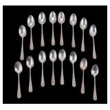 Stieff Sterling Rose Pattern Tea Spoons (16)