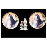 2 Norman Rockwell Collector Plates, Bird Figurine