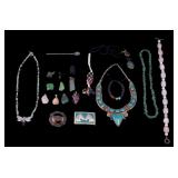 Ethnic & Other Hardstone Jewelry Grouping (20 Pcs)