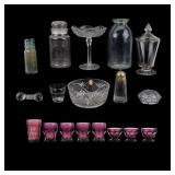 Viking Georgian Amethyst Glass + Cut Glass & Jars