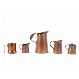 Copper Pitchers and Cup (5)