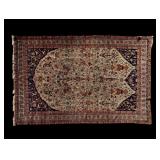 Antique Persian Kashan Mohtasham Prayer Rug