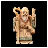 19th C. Japanese Netsuke of Scholar