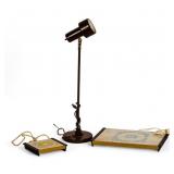 Vintage Brown Enamel Desk Lamp + Warm-O-Trays