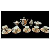 Japanese Imari Bone China Tea Set,