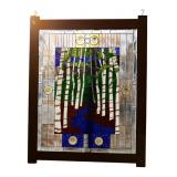 Large Prairie Style Stained Glass Window