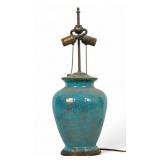 Turquoise Color Crazing Lamp