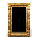 Antique Federal Style Gold Wood Wall Mirror