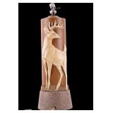 Arts and Crafts Ceramic Lamp w/ Deer Motif