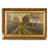 Large Early 20th C. Oil Landscape by Dingel