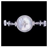 Monaco Sterling Silver Bracelet w/ MOP, Diamonds