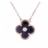 Van Cleef 18K Rose Gold Alhambra Necklace