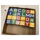 Wooden alphabet blocks