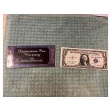 (1) 1935-A $1 silver certificate (1) 1935-D