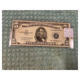 1953-A $5 silver certificate star note