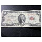 1953 red sealed $2 bill