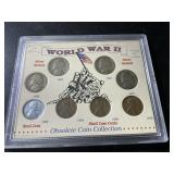 Obsolete coin collection World War II