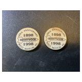 100th anniversary Kennywood wooden tokens