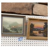 Vintage small framed art lot