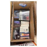 Box lot cds and cassette tapes