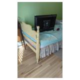 Twin white bed frame