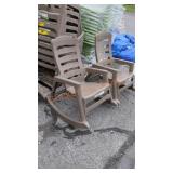 Big easy outdoor plastic rocking chair