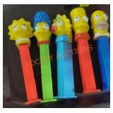 The Simpsons themed pezz dispensers