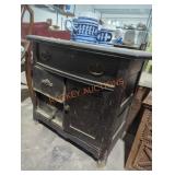 Vintage Black Painted  washstand