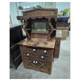 Vintage Wood Miniature Art Vanity