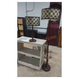 Table lamp with matching floor lamp