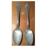 Sterling Rose-Handle Spoons