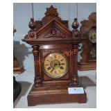 Carved Wood Mantle Clock