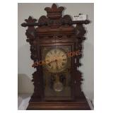 Carved Wood Mantle Clock