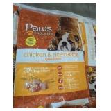 1 16.5 lb bag of paws dog food