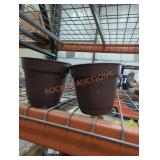 2 6" planter pots cocoa color