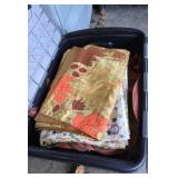 Fall Tablecloths & Decor Tote Lot