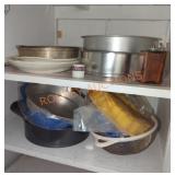 Dish & Bakeware Cabinet Lot