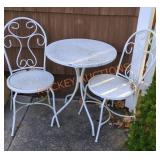 Outdoor metal bistro set